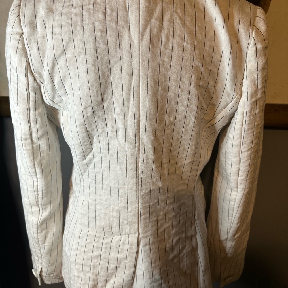 Rachel Zoe linen feel lined blazer size zero eUC - Picture 6 of 9